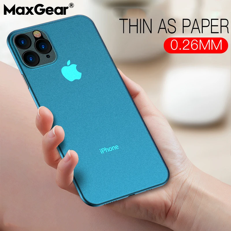 Ультратонкий Мягкий матовый чехол 0 2 мм PP для iPhone 12 11 Pro XS Max XR X 6s 7 8 Plus SE