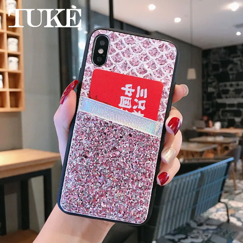 Для iPhone 6S 7 8 Plus 11 X XS XR Pro MAX Fashion Card package Алмазный чехол для телефона зеркальный