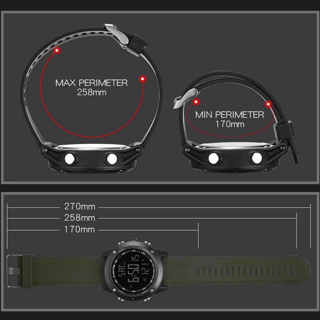 

men digital wristwatches Functional Sports Waterproof mens watch Date Display Luminous Alarm Men's Electronic watches mens 2020