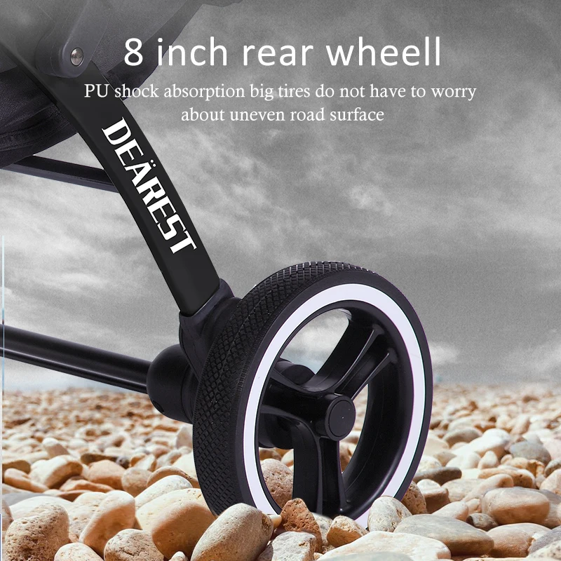 Детская коляска YOYA Big Wheel Upgrade с 8 подарками легкая для новорожденных на четыре