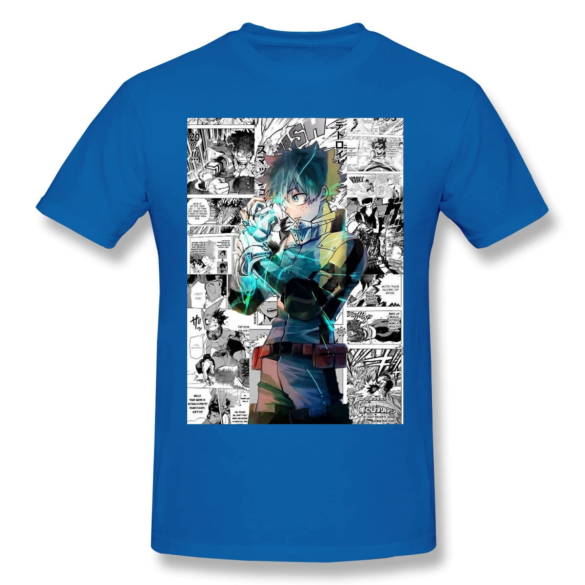 

Deku Classic Print Cotton T-Shirt My Hero Academia For Men Fashion Streetwear
