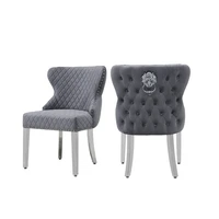 wholesale high quality modern design hotel fabric dining chair with metal legs