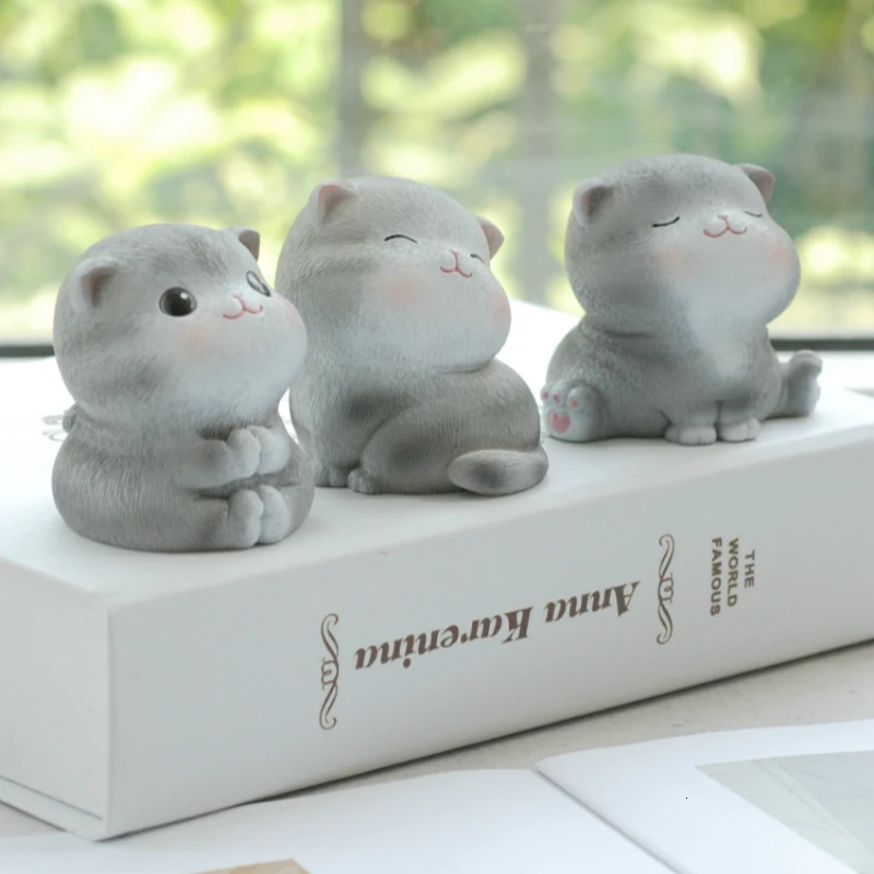 Украшение для дома статуэтки с изображением милого кота модель гостиной