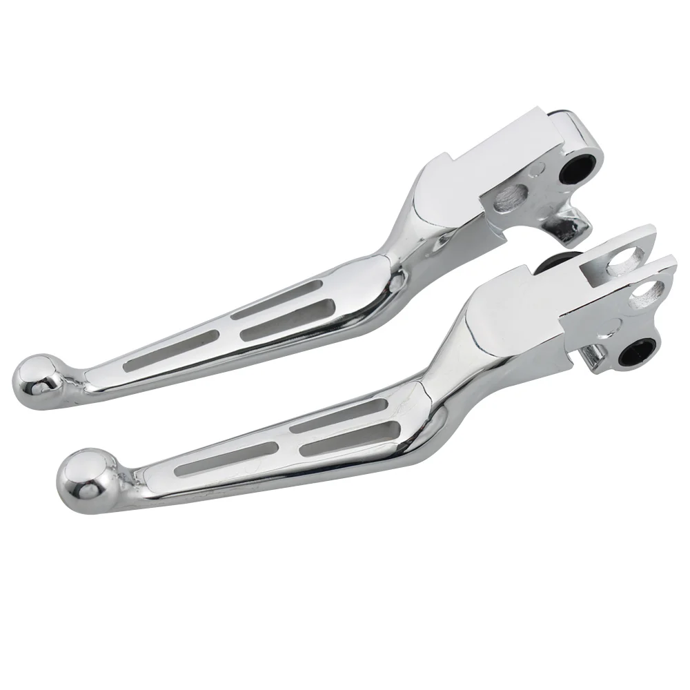 

Motorcycle Chrome Black Slotted Brake Clutch Levers For Harley Dyna Super Glide Softail Sportster 1200 883 touring Street Glide