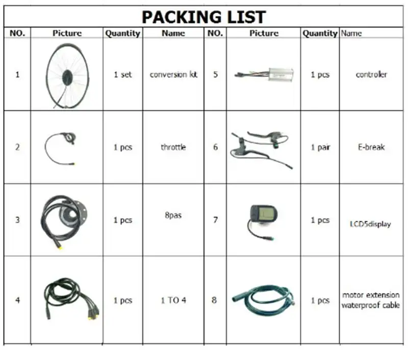 Когда-нибудь Электрический велосипед переоборудования Комплект 36 в 500 Вт E-BIKE