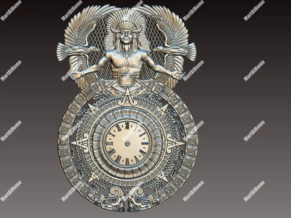 Maya часы 3D STL модель для ЧПУ гравировки и печати рельеф поддержка ZBrush Artcam Aspire