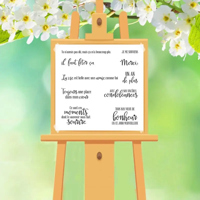 Силиконовый прозрачный штамп с французским алфавитом для самостоятельного