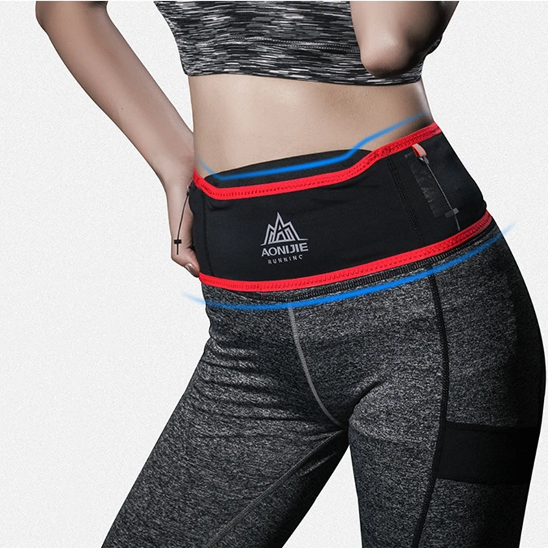 AONIJIE Outdoor Waist Belt Bag Portable Ultralight Waist Packs Phone Holder for Trailing Running Camping with Water Soft Flask