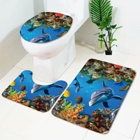 anti slip mat underwater world series three piece bathroom toilet set bathroom carpet microfiber memory foam bath mat 1 set