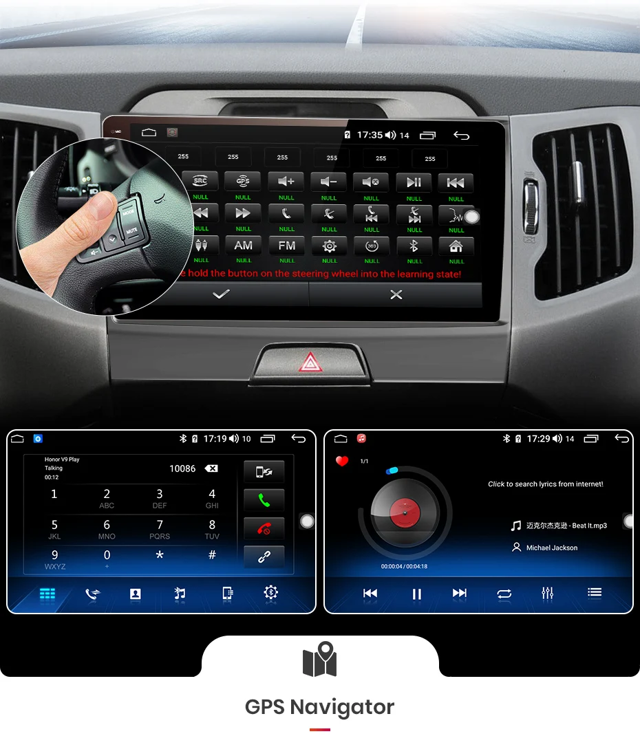 Junsun V1 pro 4G+ 64G Android 9,0 DSP для Kia sportage 3 4 2010 2011- автомобильный Радио Мультимедиа Видео плеер gps 2 din dvd