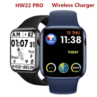 iwo hw22 pro plus smart watch series 6 wireless charger 1 75 diy face blood pressure man women smartwatch for ios pk w56 w66