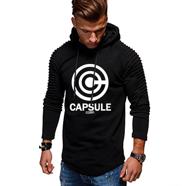 В стиле аниме Драконий жемчуг зет чехол Capsule Corp Принт толстовки для мужчин с