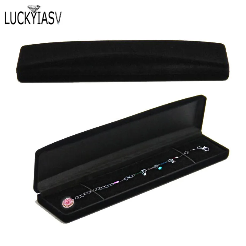 Long Pearl Necklace Bracelet Box Case Engagement Wedding Gift Jewellery Storage Presentation Boxes