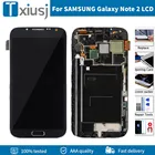 ЖК-дисплей AMOLED 5,5 дюйма для SAMSUNG Galaxy Note 2, ЖК-дисплей с сенсорным экраном и рамкой с дигитайзером для Samsung Note 2 N7100, N7105, i317