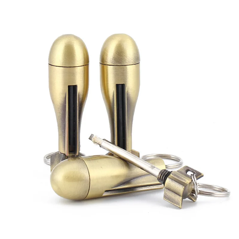 keychain Lighter Tourist Flint Fire Starter Gasoline Matches Permanent Waterproof Metal Camping Kerosene Outdoor Survival Tool | Дом и сад