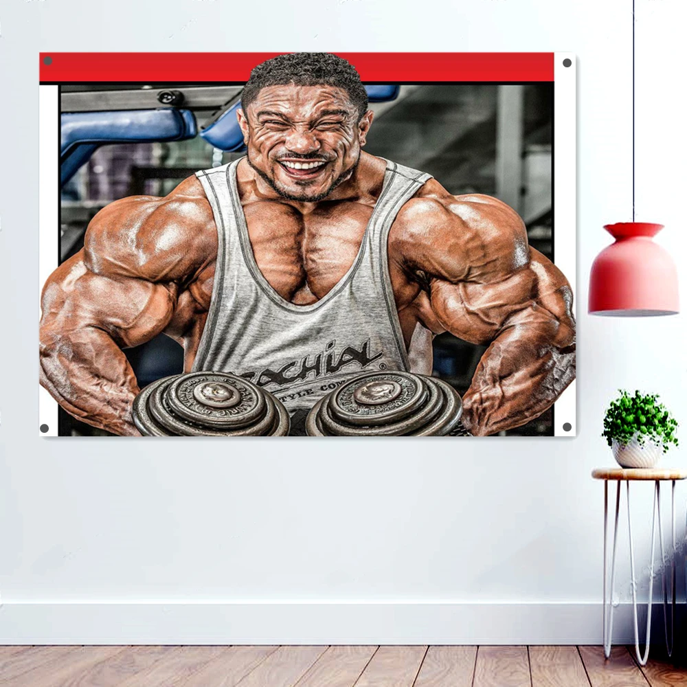 

New Best Bodybuilding Motivational Wallpaper Banner Flag Gym Wall Background Hanging Painting Sport Fitness Workout Poster Mural