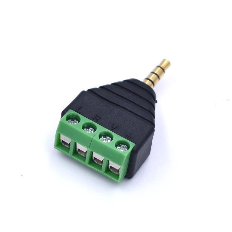 20 шт./лот 3 5 мм 4 полюсный стерео TRRS Аудио Видео штекер винтовой разъем мама