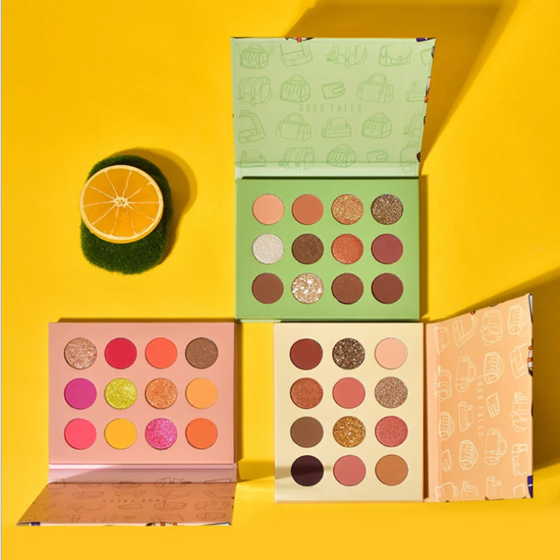 Самостоятельно красота глазурованная 12 цветов Тени для век Палитра теней