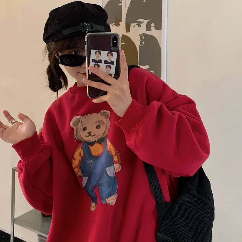 

Real Shot Velvet Padded Thickened Sweater Women's Loose