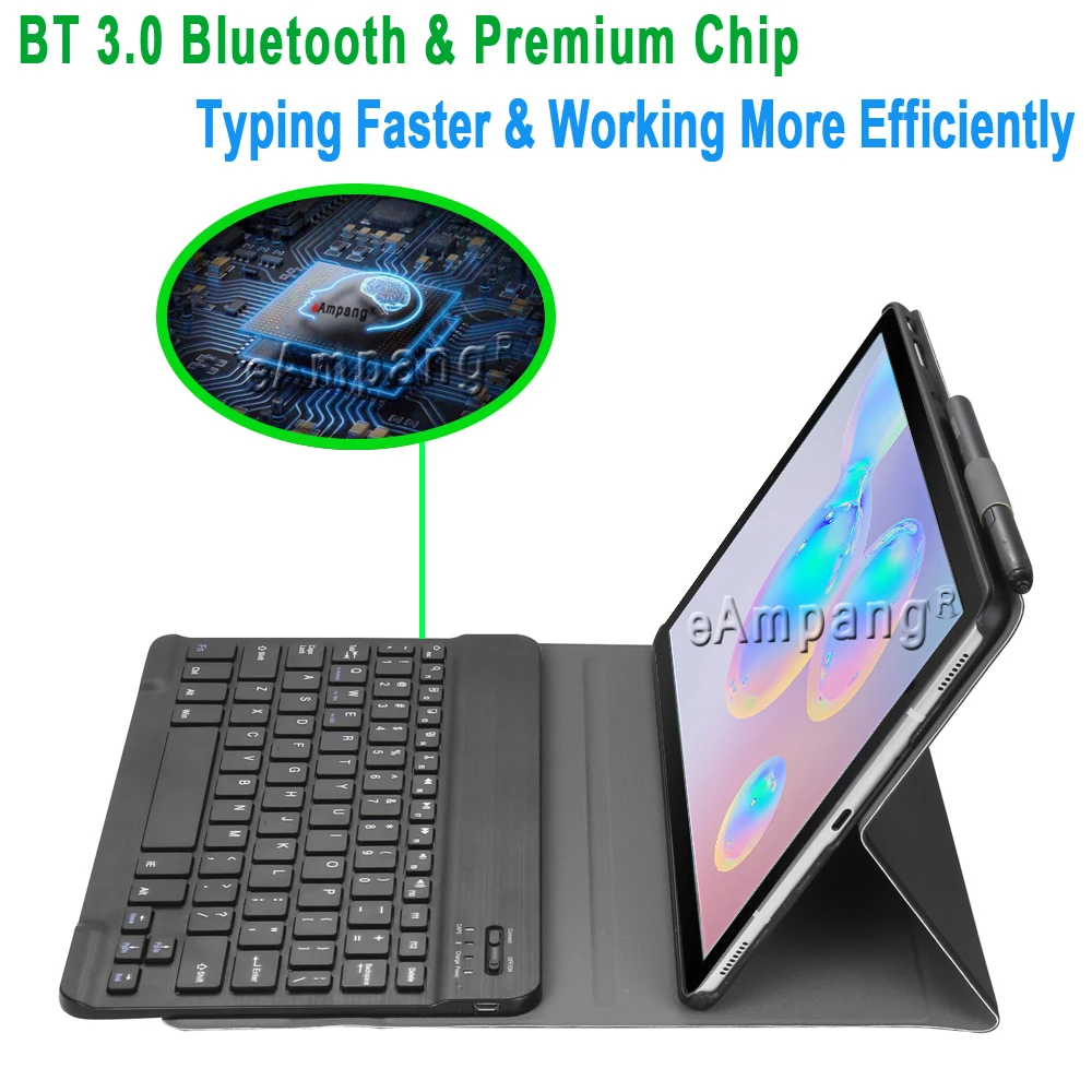 Чехол с клавиатурой Bluetooth для Samsung Galaxy Tab S6 10 5 SM T860 T865 чехол клавиатура 5|Чехлы