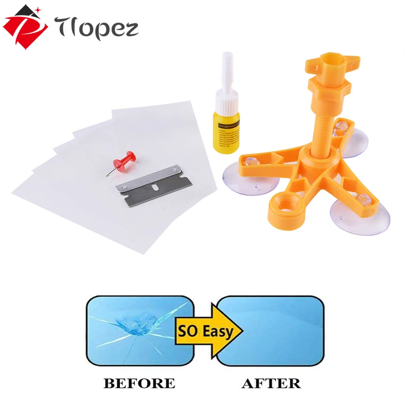 Набор для Ремонта Лобового Стекла сделай сам полимерный экран средство