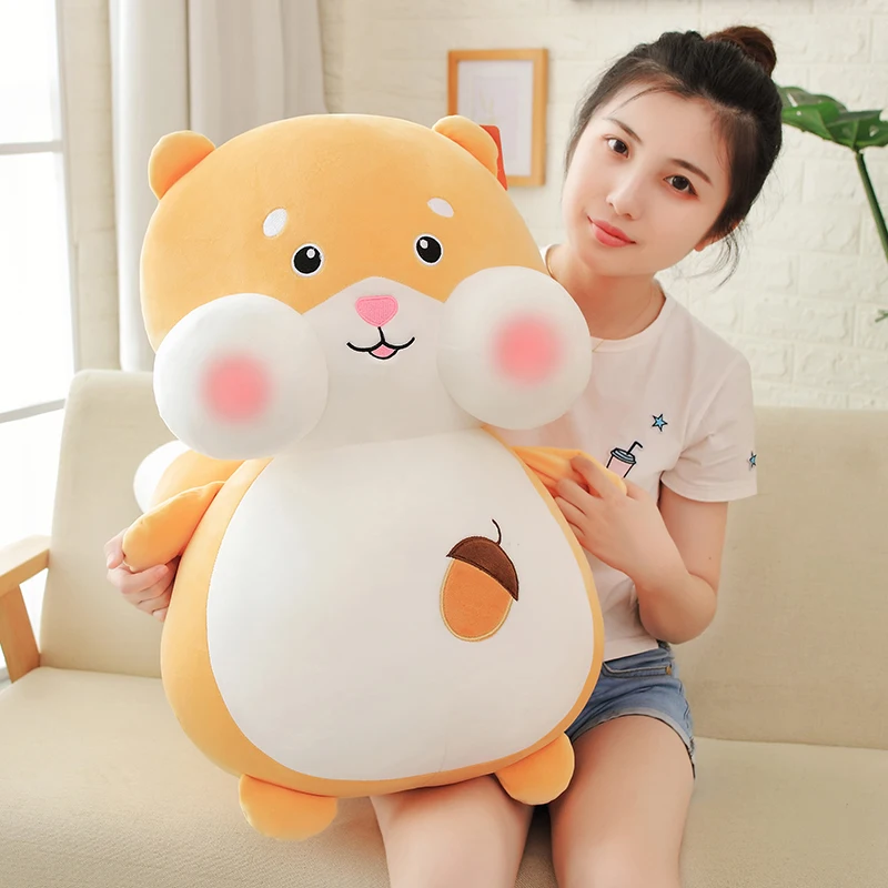 

Super Soft Cute Hyaluronic Acid Little Squirrel Doll Hamster Plush soft Pillow Toys high quality Cushion Birthday Gift
