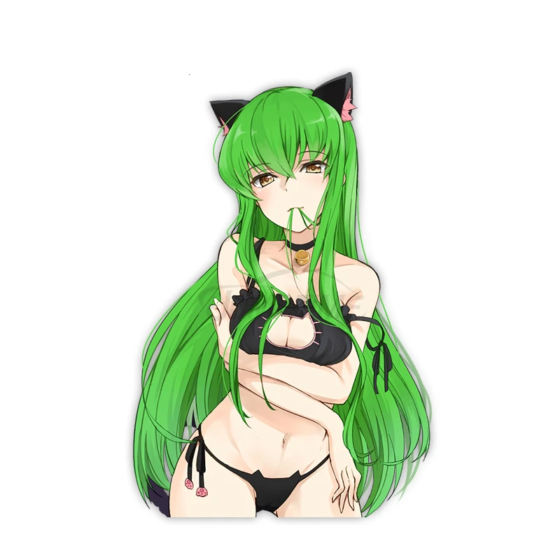 

13 см для кода Geass C.C. 12 8,7 Аниме Сексуальная девушка виниловая наклейка Waifu Автомобильная наклейка аниме Автомобильная наклейка s автомобильн...