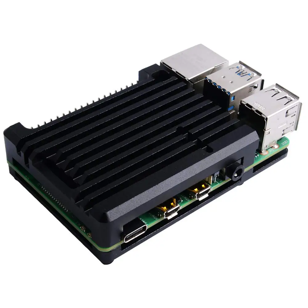 Чехол из алюминиевого сплава с охлаждающим радиатором совместим Raspberry Pi 4 Model