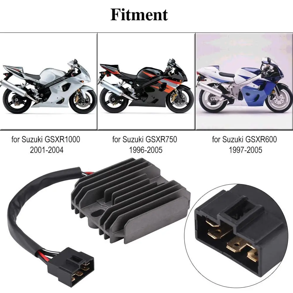 Мотоцикл Напряжение регулятор напряжения выпрямителя Для Suzuki GSXR600 1997 1998 1999 2000 2001