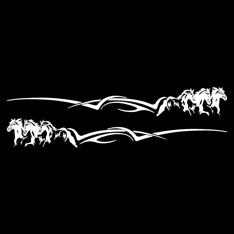 

Car Stickers Cool Horse Pattern Door Decoration Decals Fashion Car Stickers Accessories Stickers Waterproof Black/white,35cm*5cm
