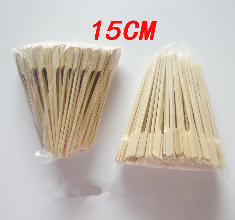 200 шт. 6-дюймовые натуральные бамбуковые палочки Шпажки для барбекю гриля Шашлыка