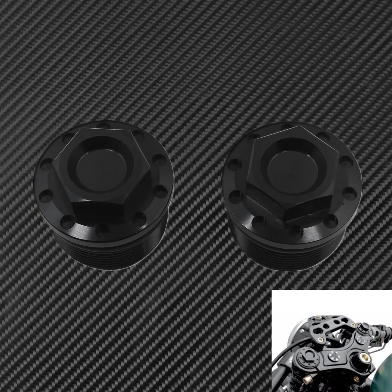 

2xmotorcycle 39 мм анодированная вилка, колпачок, болт, черный алюминий для Harley Sportster XL 883 1200 1987-Up FXR 87-1994 FXDL FXD 91-05