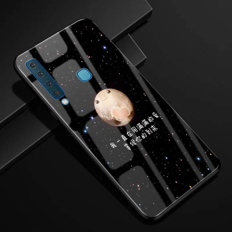Для samsung A9 чехол A 9 PC Пластиковый стеклянный чехол для телефона черный TPU бампер чехол для samsung Galaxy A9 A920F A920 A9s - Цвет: 36