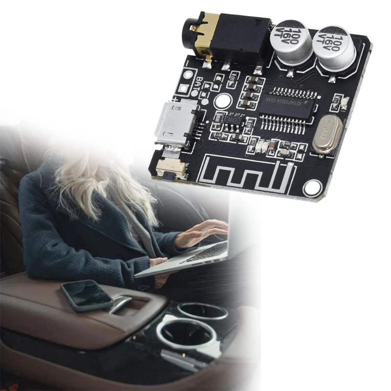 

Q9QD 2pcs Bluetooth-compatible Receiver Board for audio Amplifier 3.7-5V BT5.0 Stereo Car Speaker Amplifier DIY