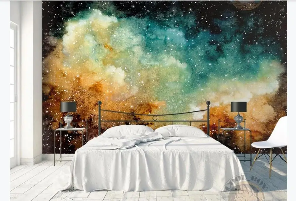 Пользовательские росписи искусство огромная Вселенная земля комета метеорит