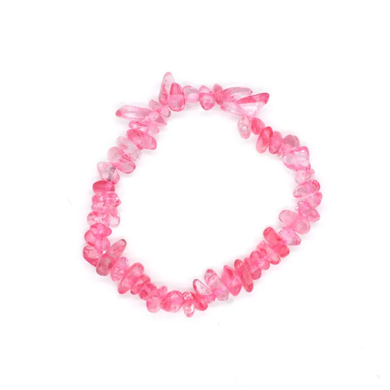 Natural Healing Crysta Stone Bracelets  Quartz Gravel Crystal Beads Jewelry Bracelet Chips Single Strand Reiki 2018 Popular