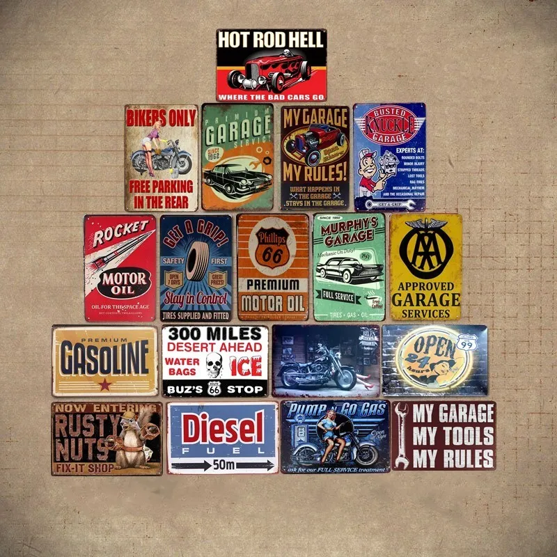 

Shabby Wall Metal Tin Signs Motor Oil Style Shabby Art Paing Bar Pub Garage Store Hotel House Wall Decor Plaque Metal Retro