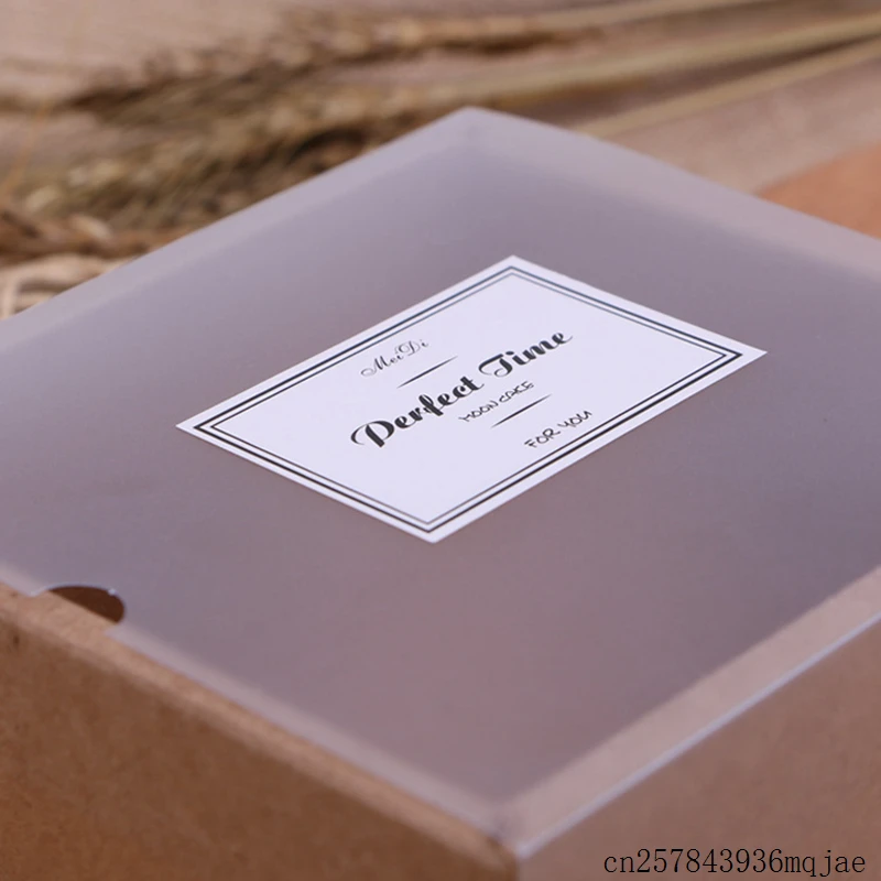 100PCS Moon Cake Boxes Macaron Box with PVC Window Paper Drawer Cookies Biscuit Packing Plastic | Дом и сад