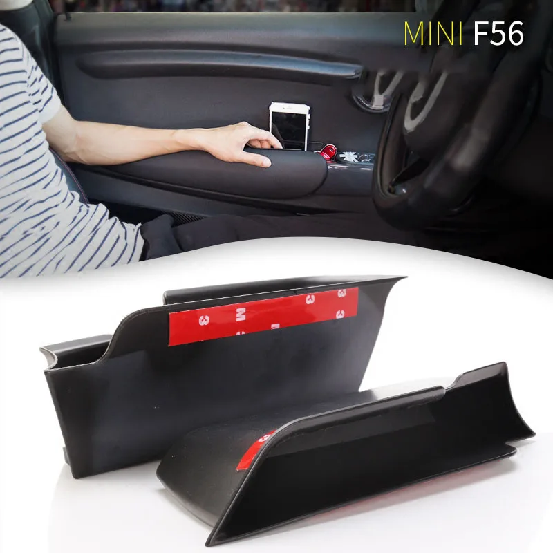 

Car Inner Side Front Door Handle Armrests Storage Box ABS Tray Holder For Mini Cooper F55 F56 Car Styling Accessories