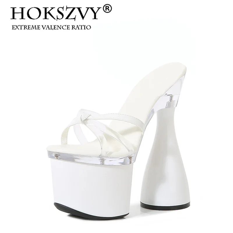 

HOKSZVY 10369 Series 17.5cm Heel 8cm Platform Stramge Style Heels Red Sexy Sandals Fashion Ladies Party Club Show Shoes LFD