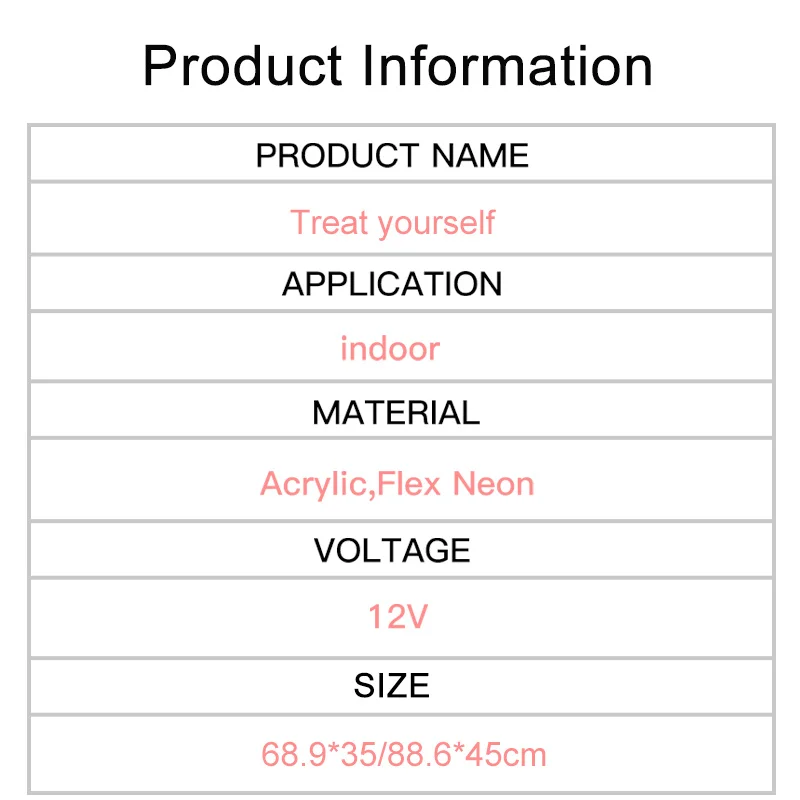 

Treat Yourself LED Neon Light Indicator Interior Decoration Party Bar Birthday Party Christmas Wall Sign Customization