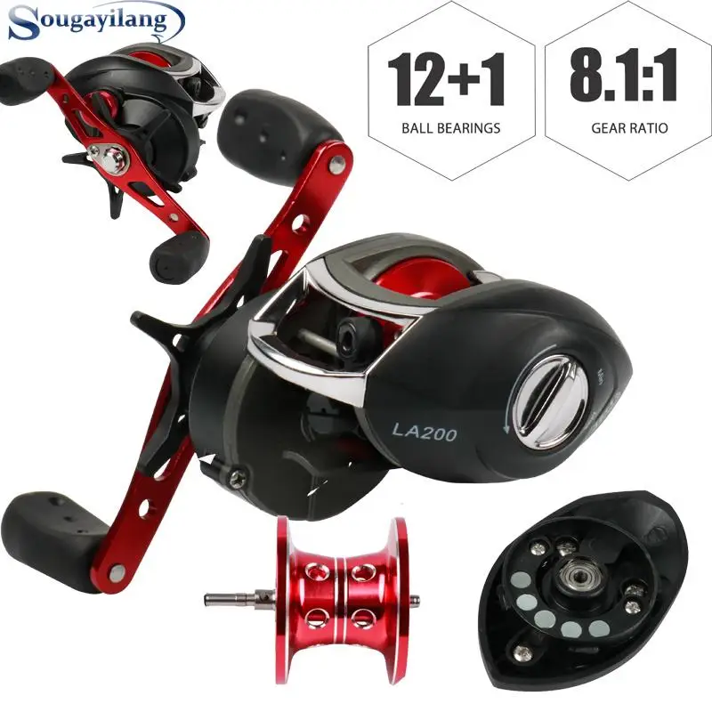 FDDL 12 + 1BB 8 1: 1 кг МУЛЬТИПЛИКАТОРНАЯ катушка для ловли рыбы Carretilha de pesca