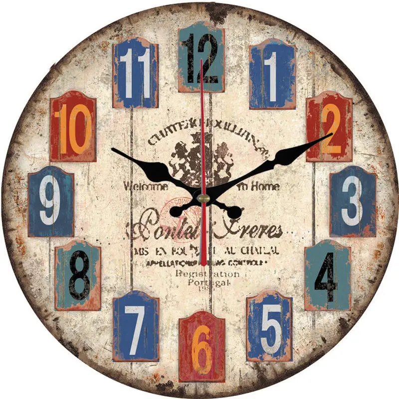 Ретро бесшумные настенные часы для гостиной дома спальни модные простые