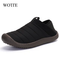 winter slippers warm men shoes waterproof couples casual shoes non slip plush cotton indoor outdoor cozy home slides big size 48