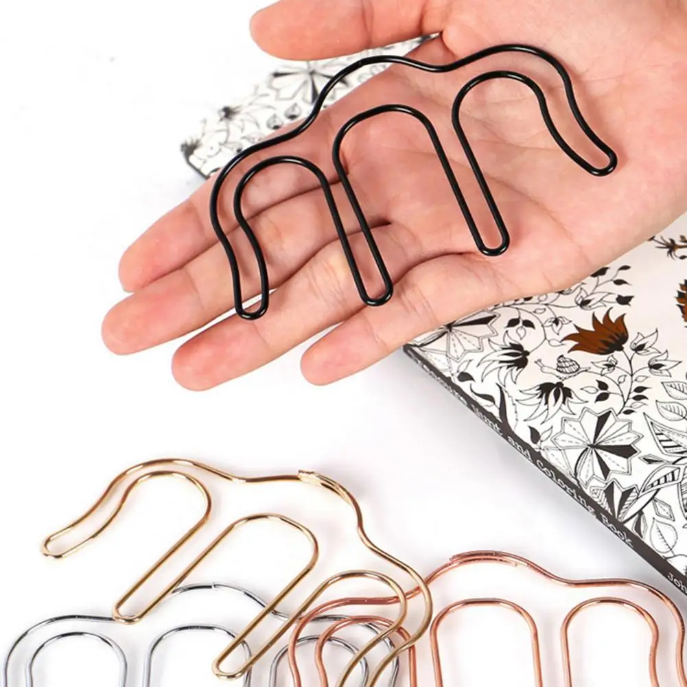 

Solid M Shape Hollow Metal Music Piano Book Clip Bookmark Page Paper Folder Memo Clips for Musicians School Office Stationery