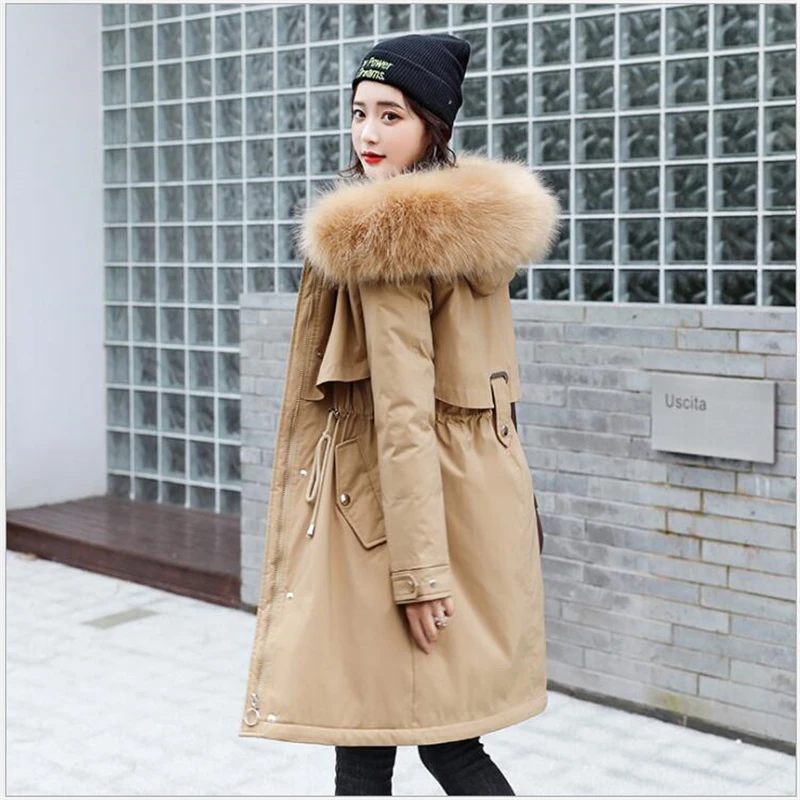 Новинка 2020 зимняя куртка женская искусственная меховая парка с воротником