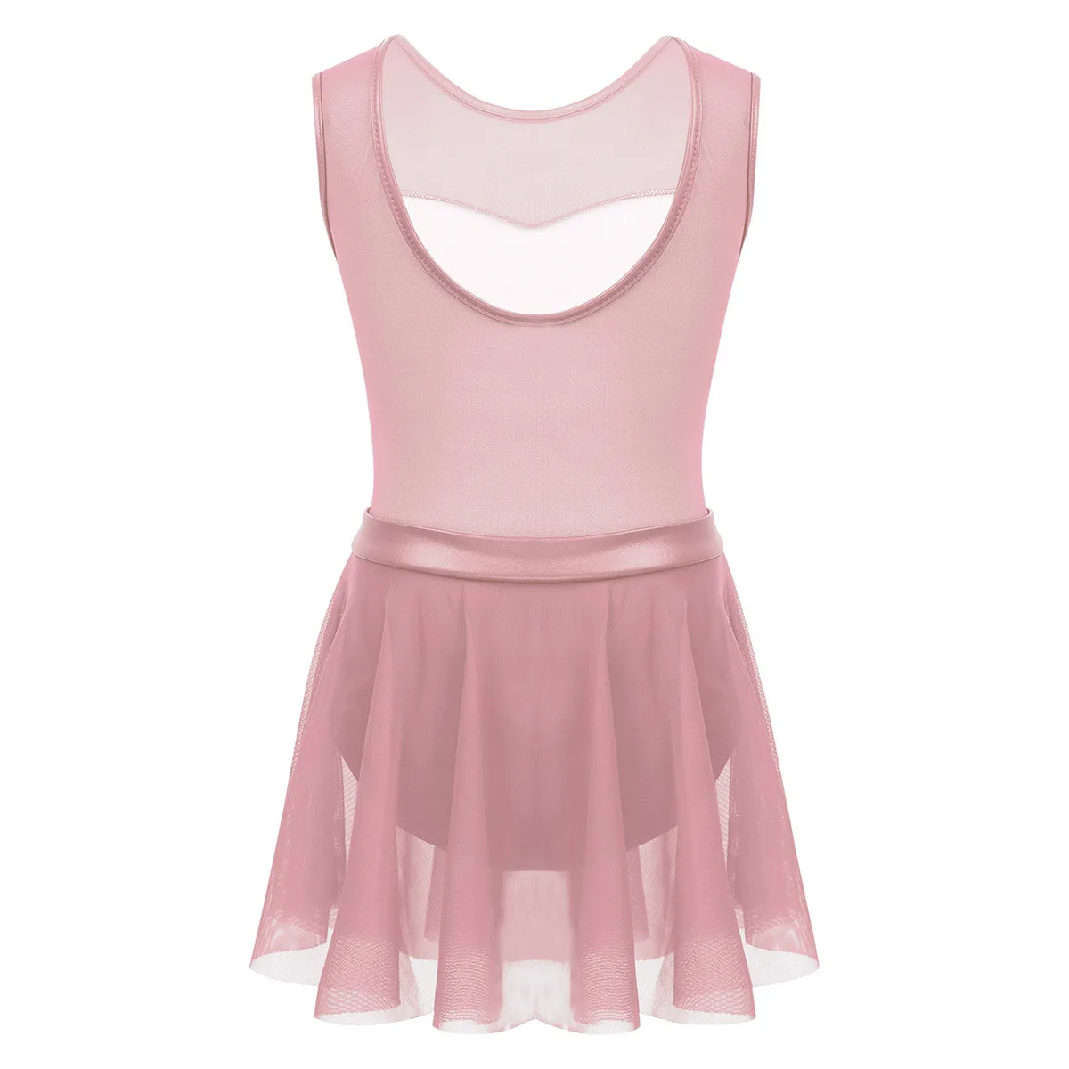 Детский костюм для балета и танца без рукавов из искусственной кожи |