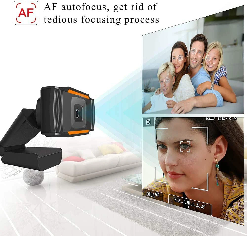 Webcam 720P HDWeb Camera with Built-in HD Microphone 1280 x 720p USB Plug n Play Web Cam Widescreen Video | Компьютеры и офис