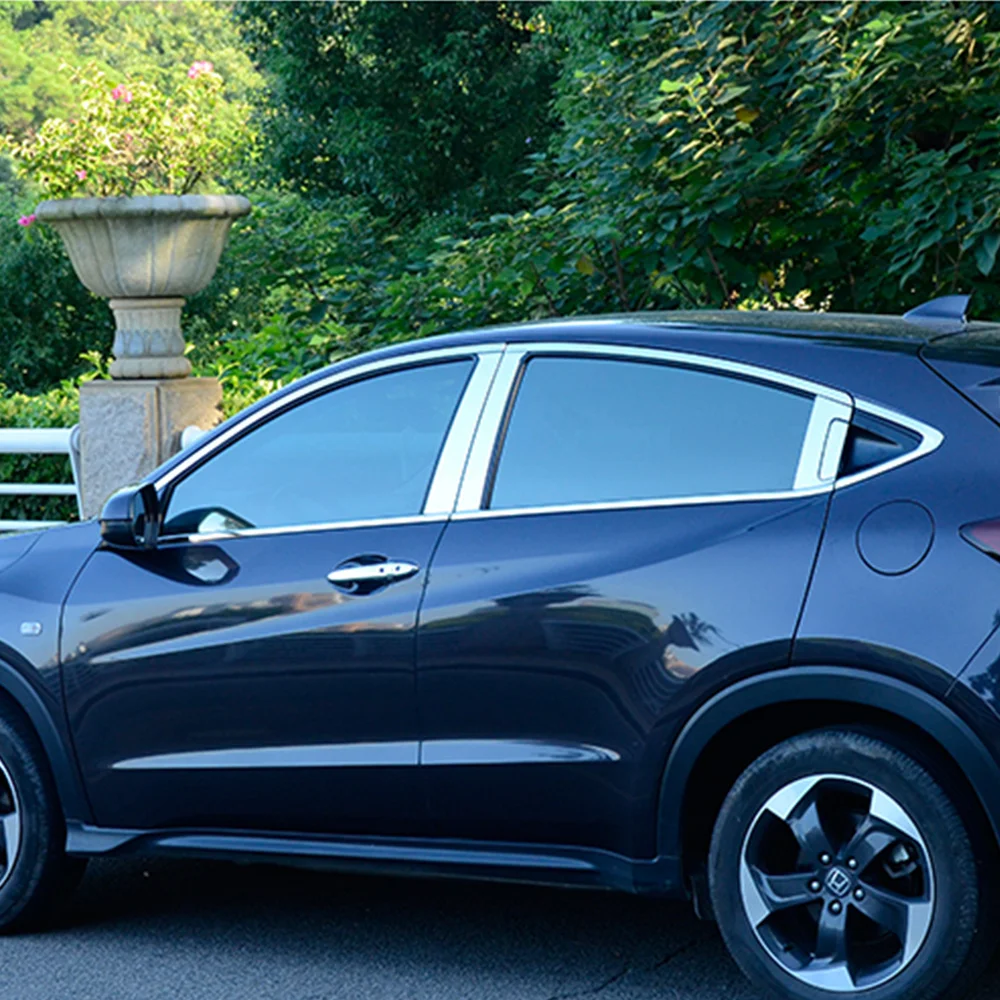 Автомобильный Стайлинг из нержавеющей стали полное покрытие для окна ободки