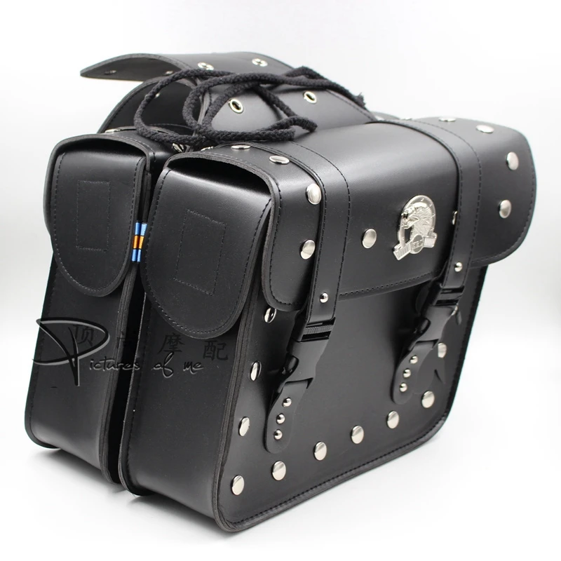 Мотоциклетная кожаная Боковая Сумка седельные сумки для Honda Shadow Spirit Saber Aero ACE Steed VLX